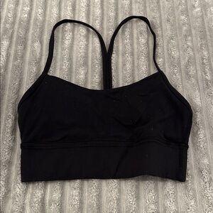 GUC Lululemon Black Sports Bra with Y-Back Design Size 4